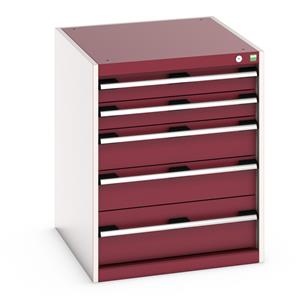 40027015.** Cabinet consists of 2 x 100mm, 2 x 150mm and 1 x 200mm high drawers 100% extension drawer with internal dimensions of 525mm wide x 625mm deep. The drawers...